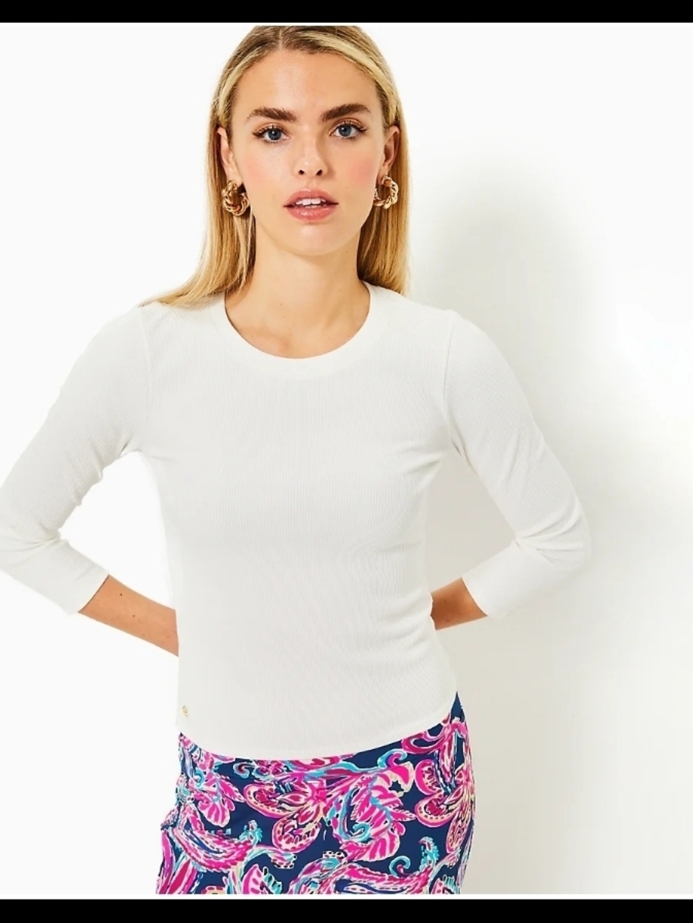 Lilly Pulitzer Alans Knit Top Coconut